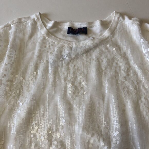 joseph a womens Sequin Front  Ivory Sweater Size 1X NWT - Picture 8 of 12